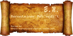 Bernsteiner Ménrót névjegykártya